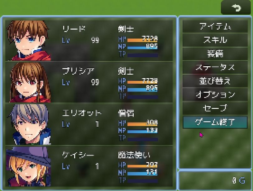 ツクールMZ ドットゲーム化+モノクロゲーム化プラグイン