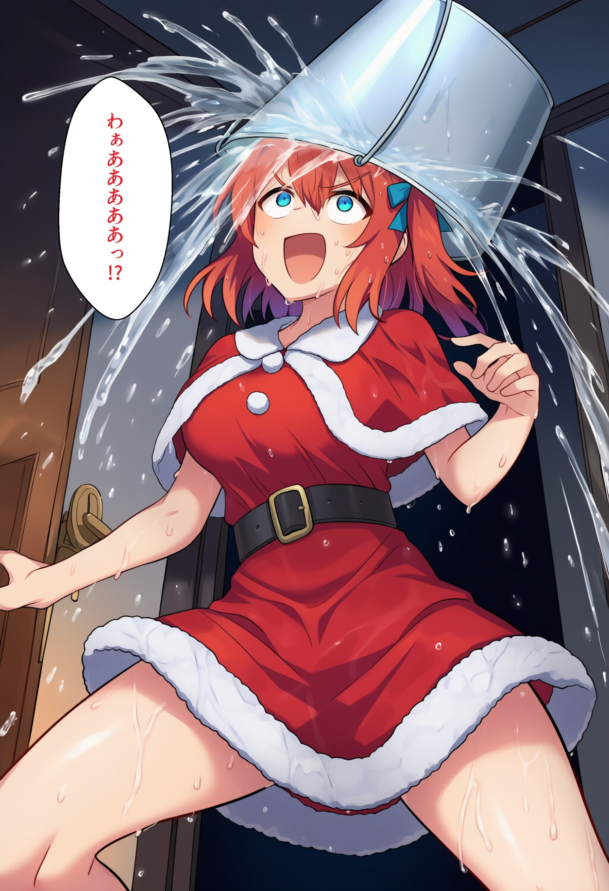 [AI生成イラストCG集]罠だらけの家に全裸でプレゼントを届けることになったCG集_4