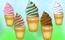 食べ物素材集3ソフトクリーム5種