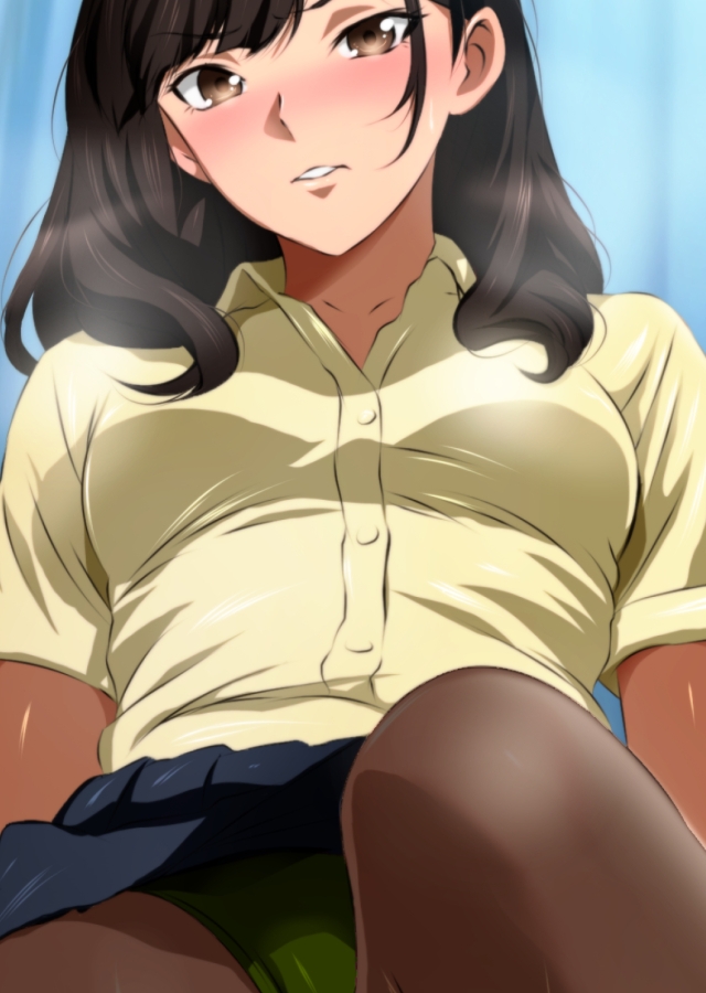 ローアングルお嬢様 越嶋伊織と制服ブルマ黒タイツミックス ステーションRJ01517440