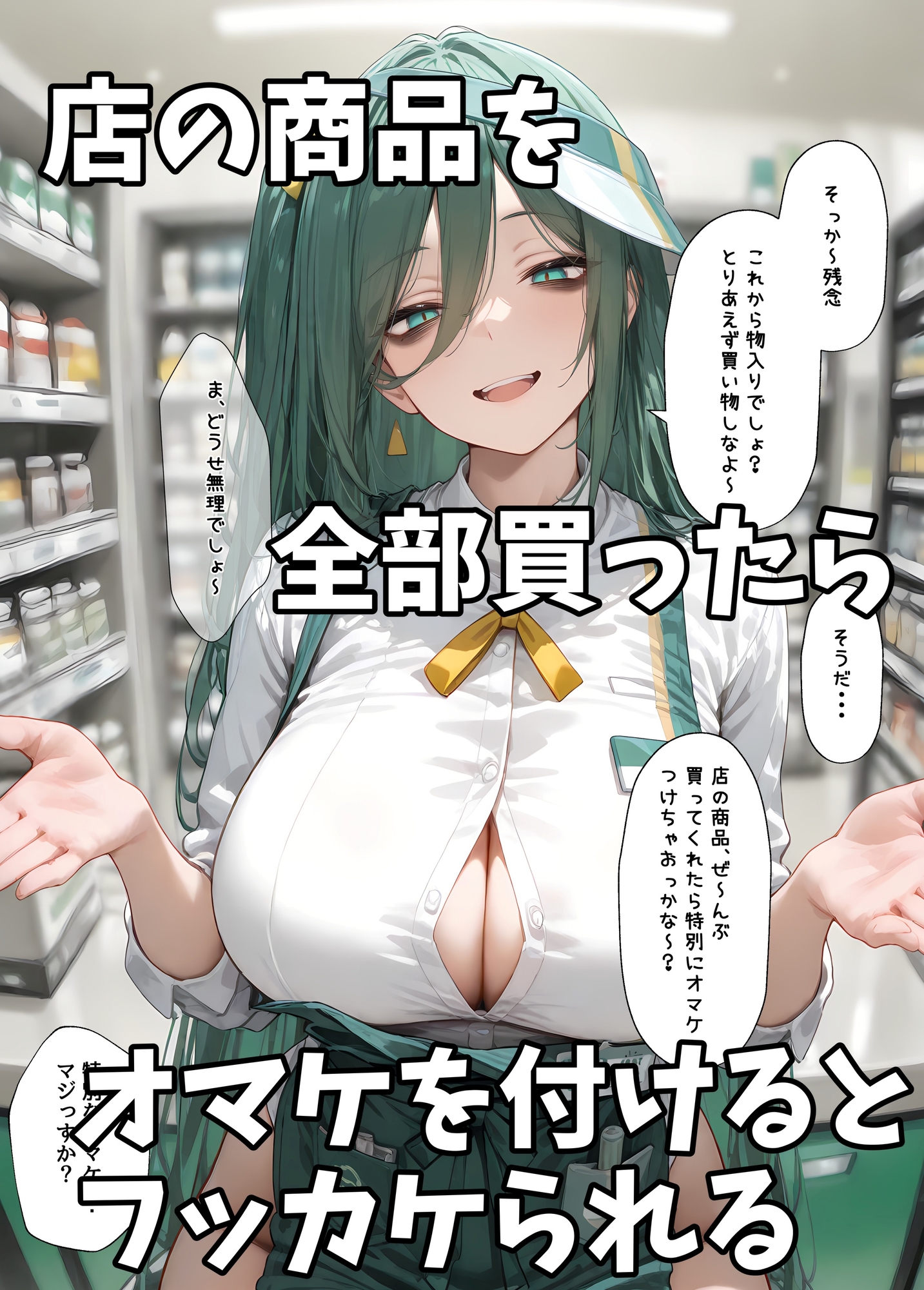 ダウナー巨乳コンビニ店員～店の商品全部買ったらオマケがエッチすぎた_4