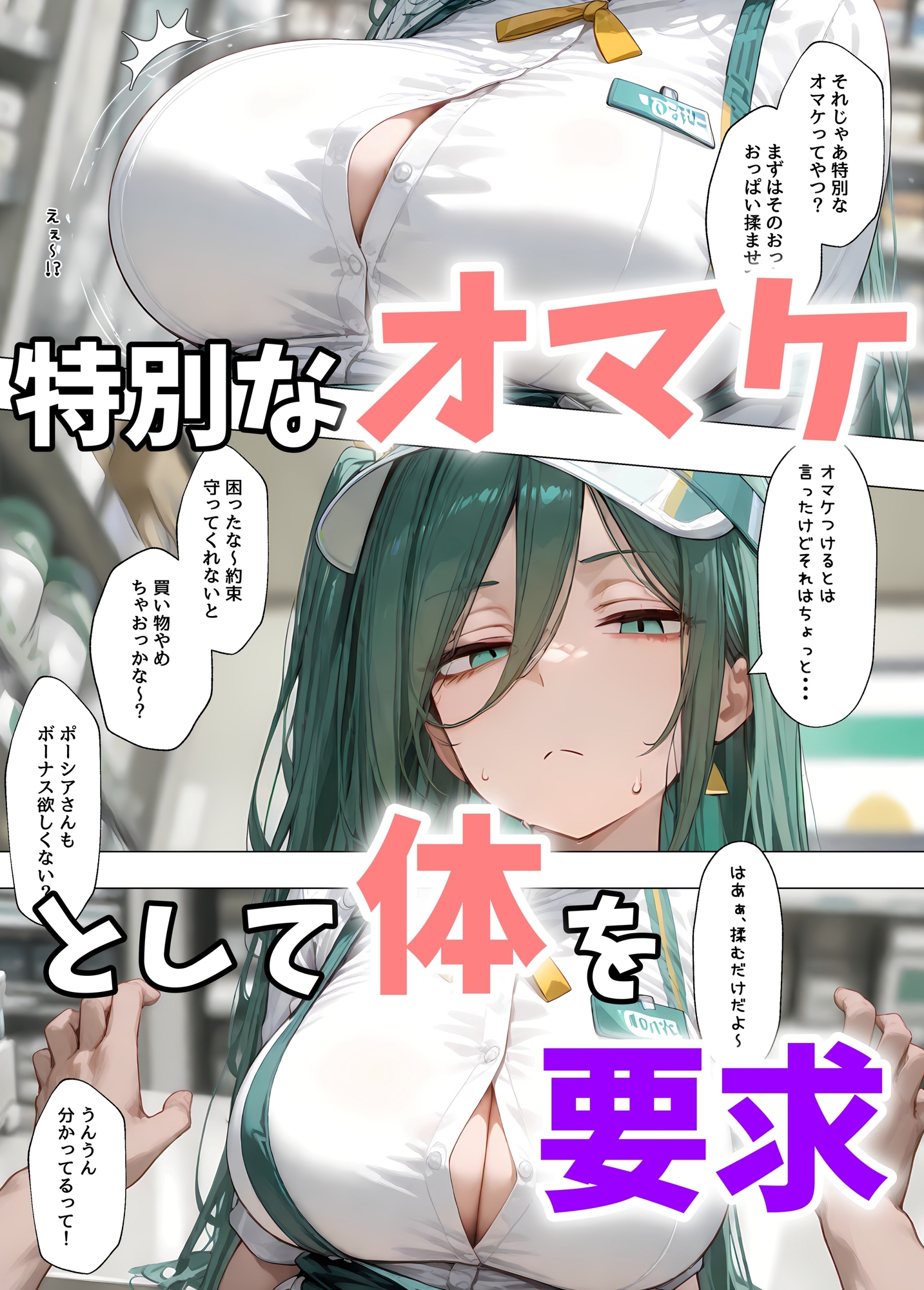 ダウナー巨乳コンビニ店員～店の商品全部買ったらオマケがエッチすぎた_6