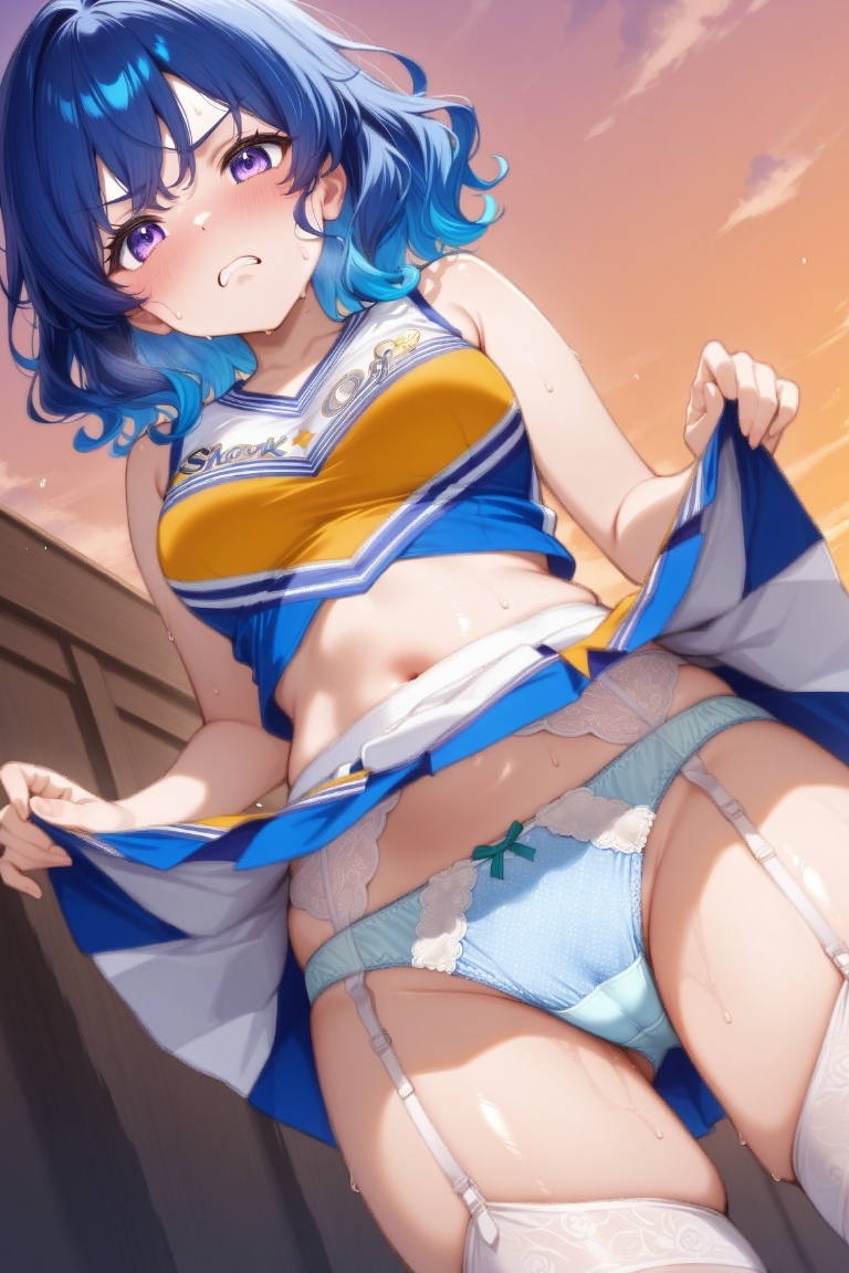 嫌な顔でパンツ見せてくる女の子～チアリーダー編～_9