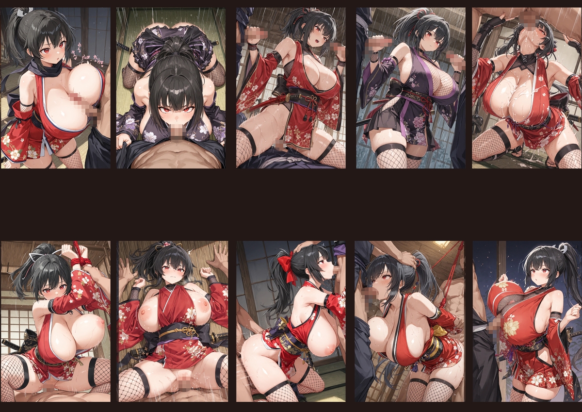 罠に堕ちてく忍者の里から来た爆乳くのいち_9