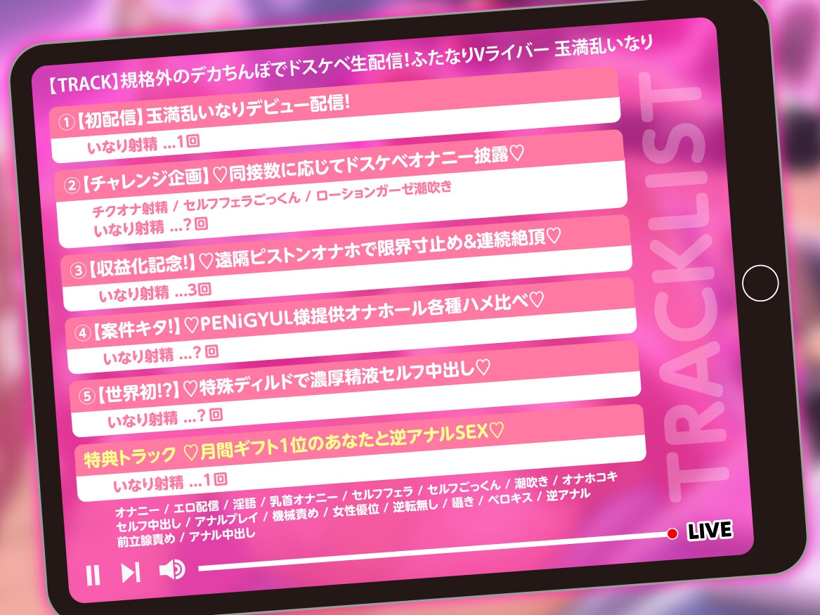【豪華特典付き/5日間限定30%off】規格外のデカちんぽでドスケベ生配信！ふたなりVライバー 玉満乱いなり 画像4