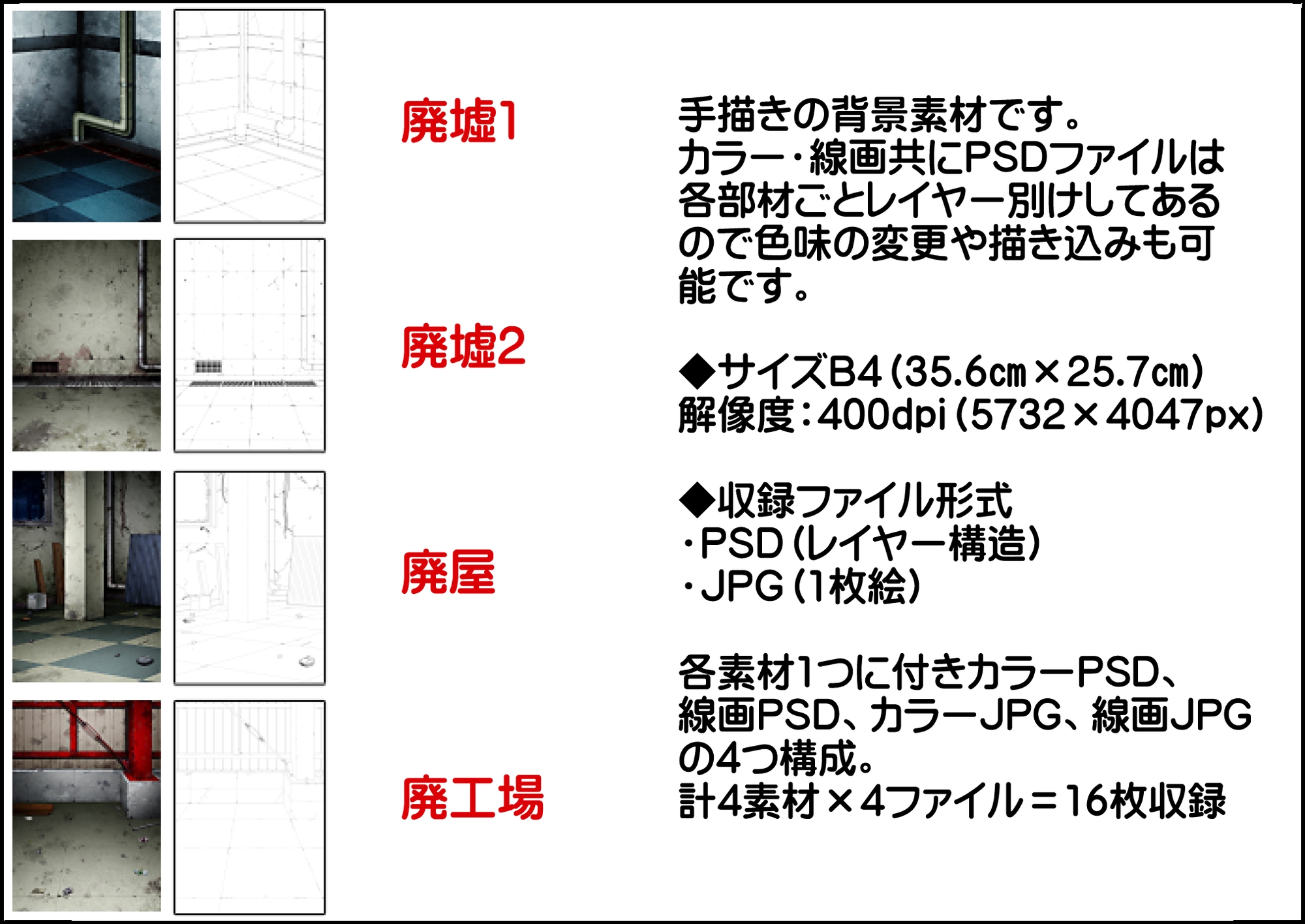 背景素材集01 [廃墟セット]