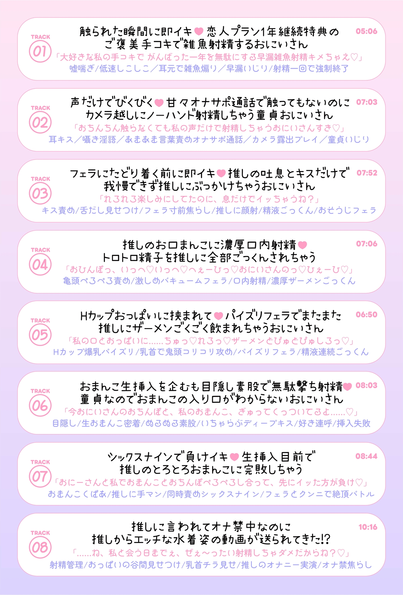 ～前編&後編まとめ買いセット～恋人プラン1年継続特典 重課金早漏M奴○くんを焦らし果て 甘サドな推しのえっちなご褒美ボイス 画像4