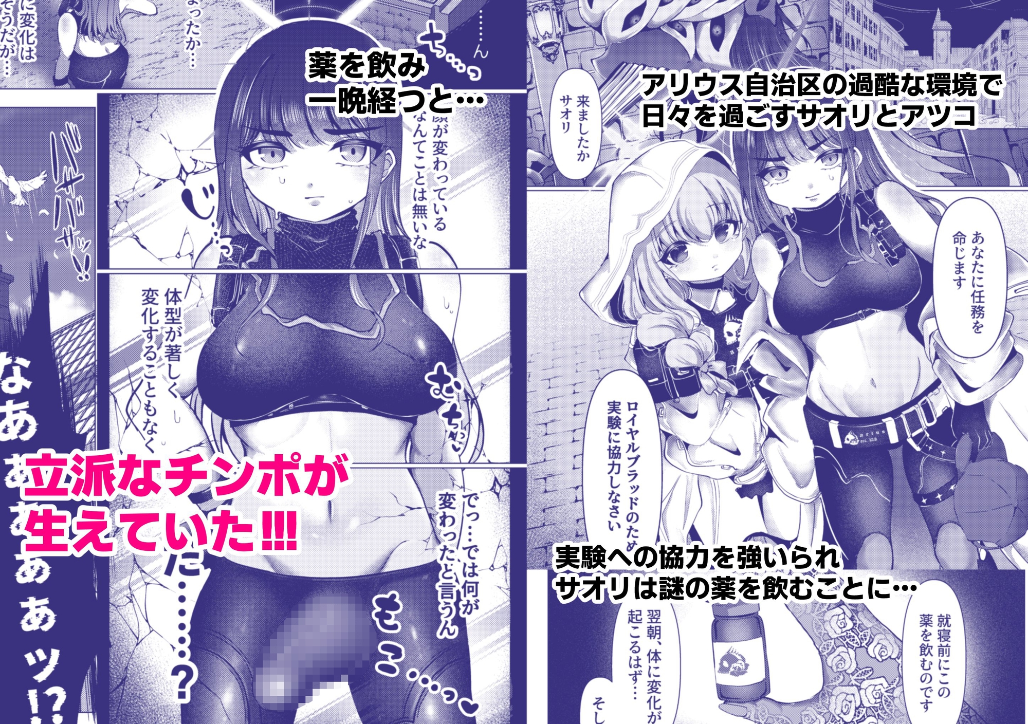 虚な媚熱に溺れゆく ～ふたなりサオリと発情プリンセス～ 画像1