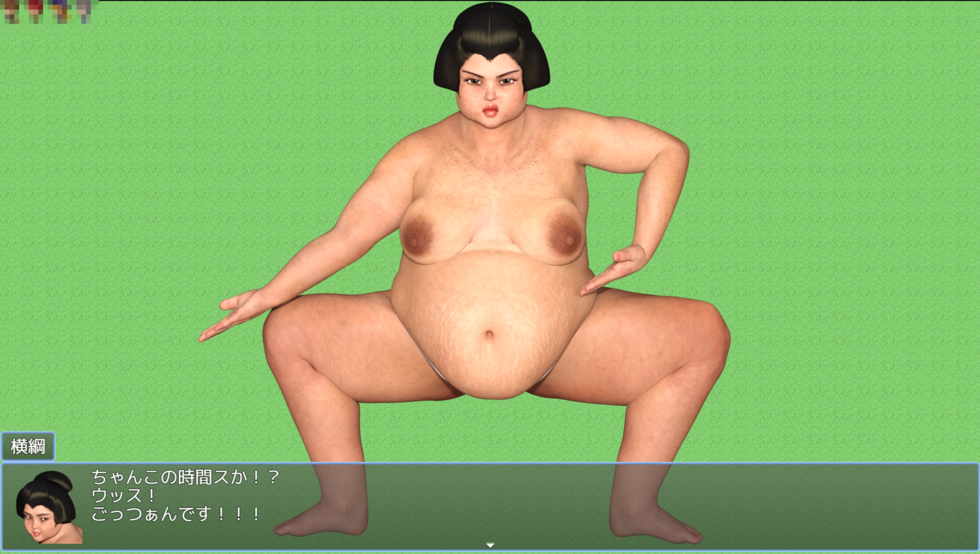 素材屋☆歌う宝石箱☆画像素材(性別不詳の力士風キャラ)