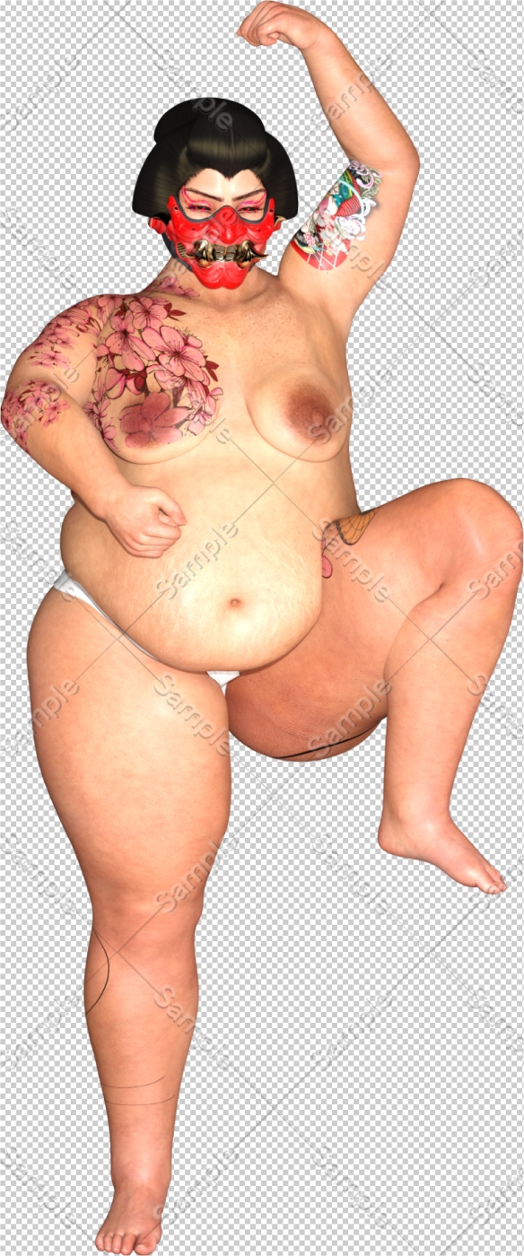 素材屋☆歌う宝石箱☆画像素材(性別不詳の力士風キャラ)