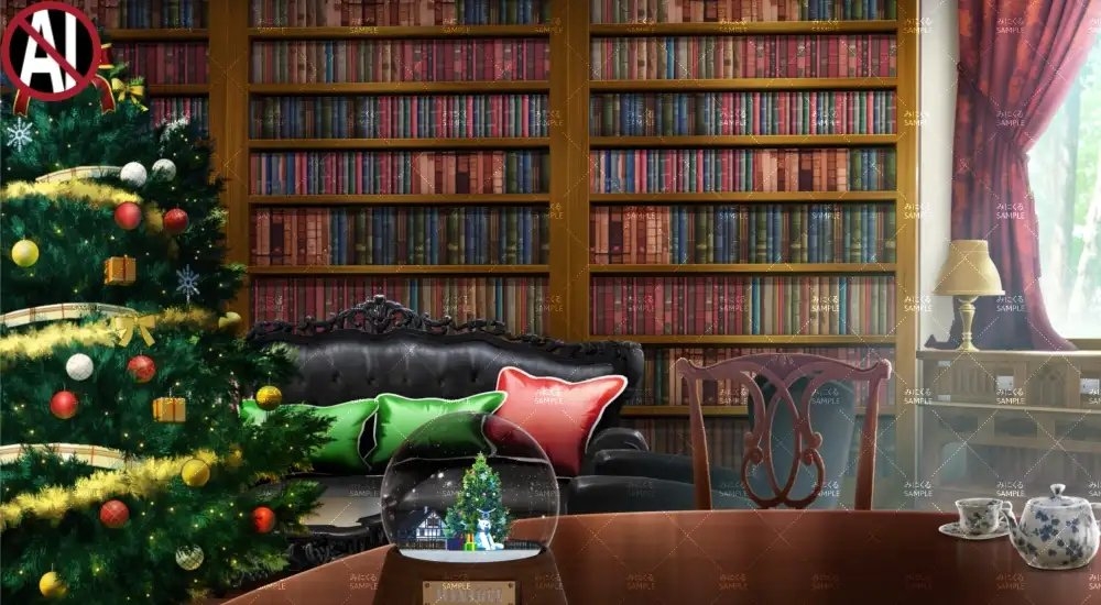 みにくる動く背景素材集『スノードームのあるお部屋』