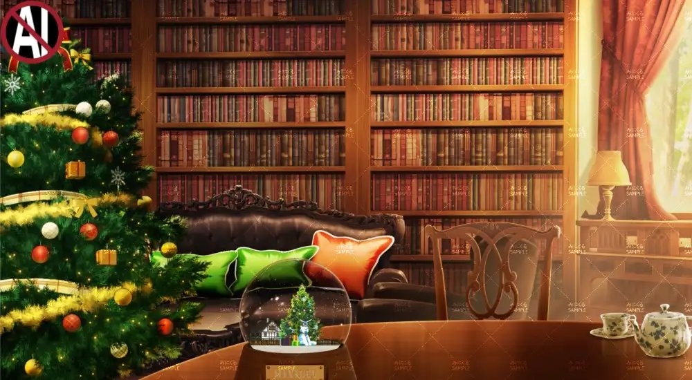 みにくる動く背景素材集『スノードームのあるお部屋』