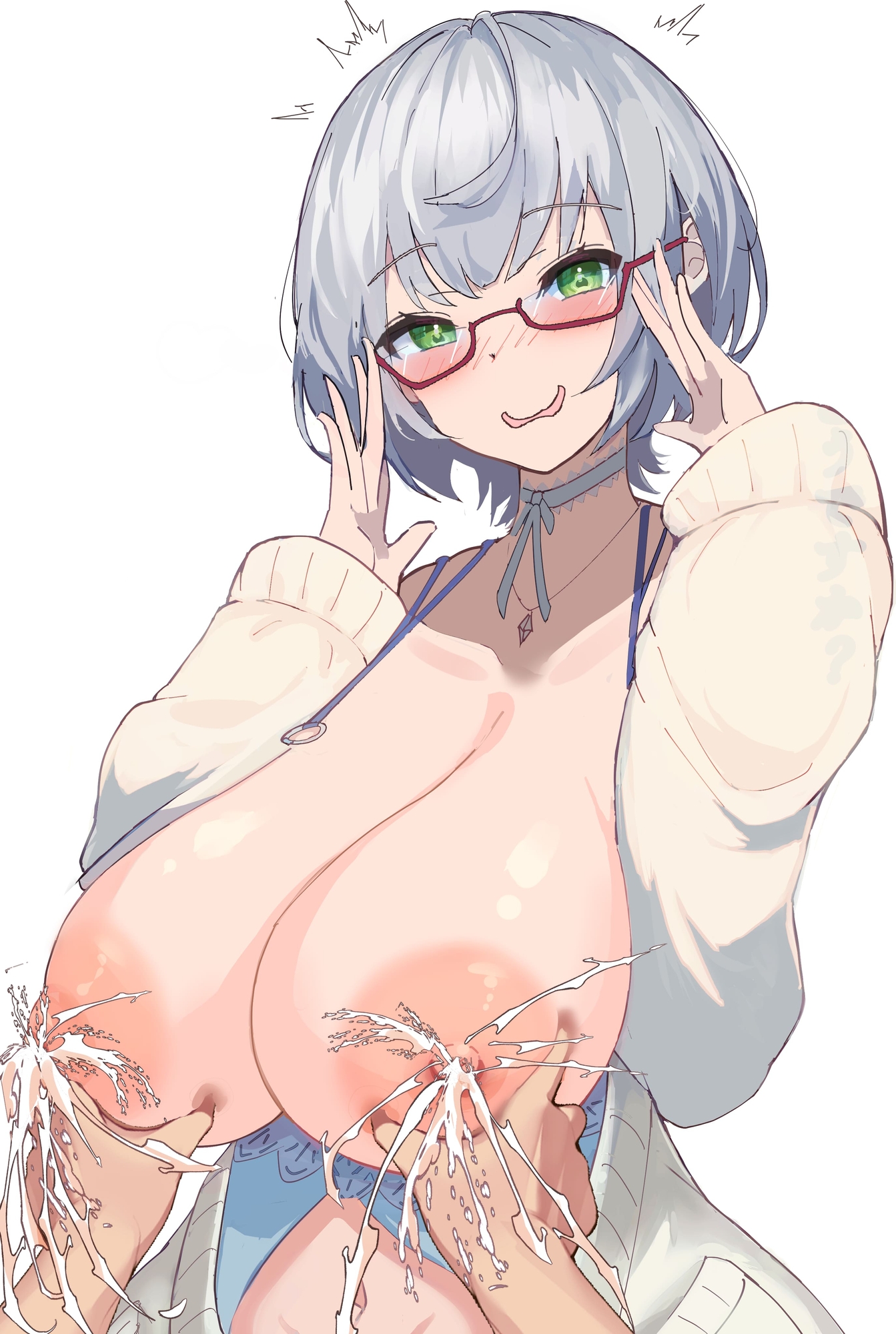 ホ〇ライブ メガネ母乳部 搾乳・パイズリ集 画像9