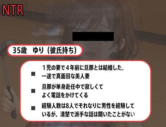 【電話越NTR】単身赴任中、最近どうやら妻の様子が最近おかしい 画像1