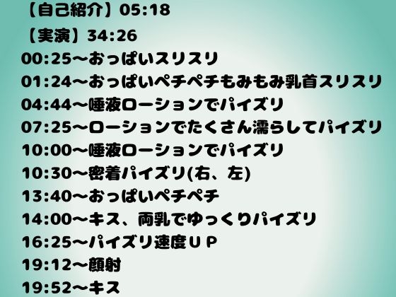 【実演★パイズリ特化】唾液吐き垂らし密着高速パイズリ★おっぱい乳首おなオホ声で同時いき 画像1