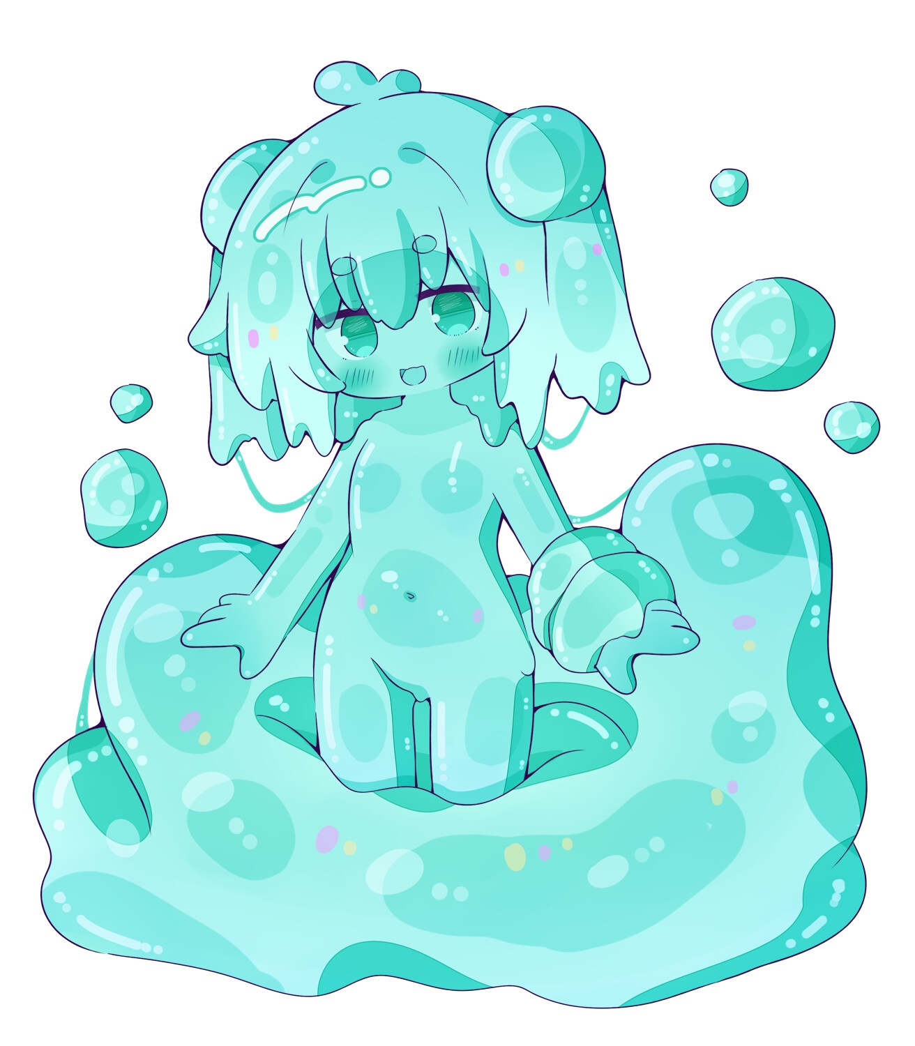 【人外娘逆レ○プ】スライム娘と出会った僕が無知搾精から丸呑みされるまで。【丸呑み】 画像1