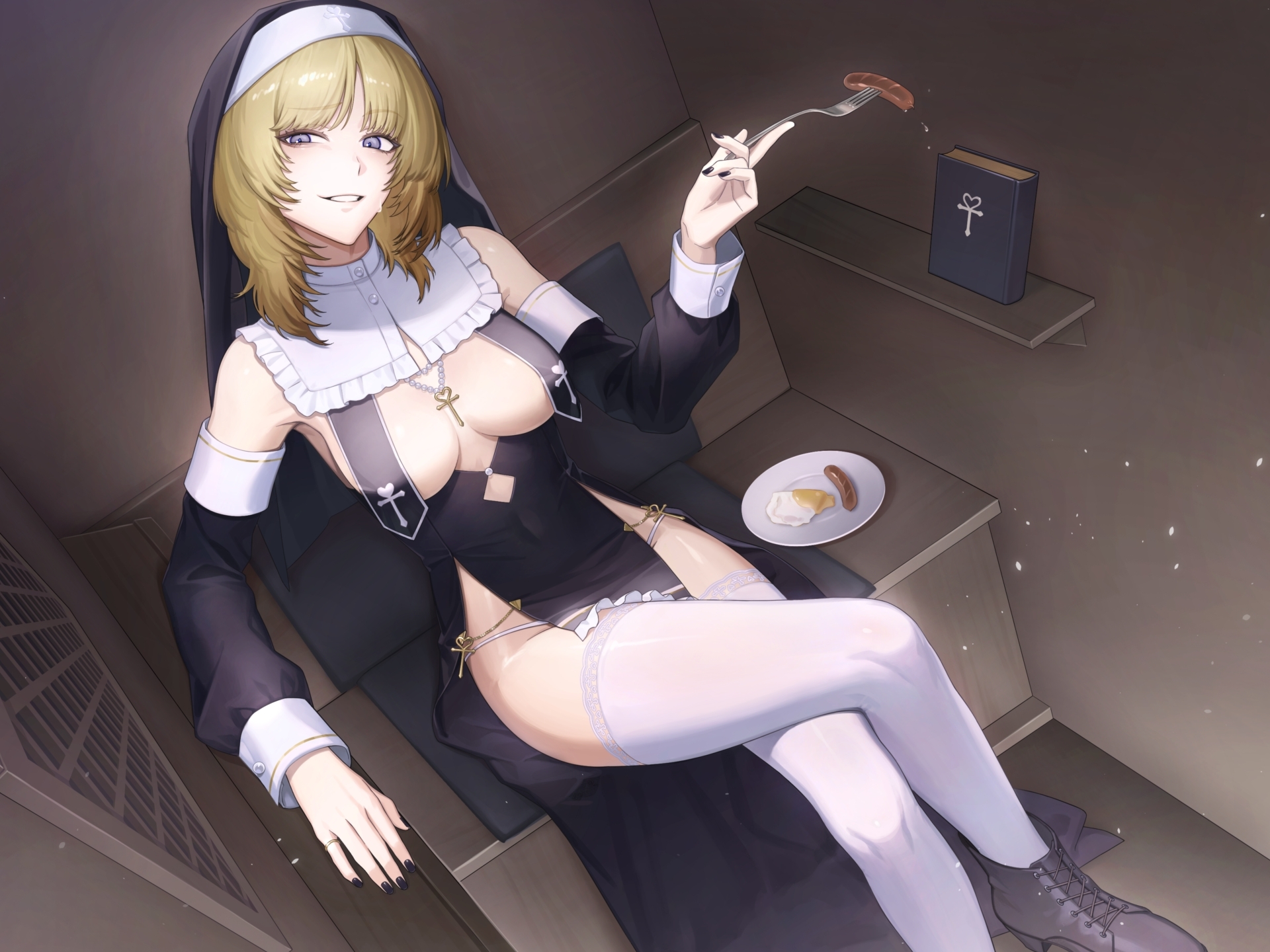 童貞告白に吹き出すシスターの嘲笑懺悔室 画像3