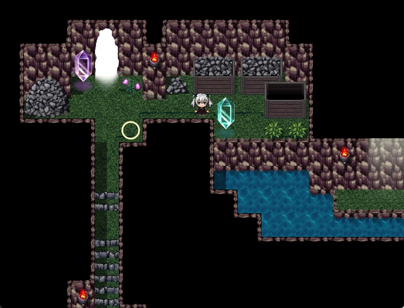 RPGツクールMV・MZ用 マップチップ・タイルセット27『洞窟・炭鉱・ダンジョン・洞穴・地下』