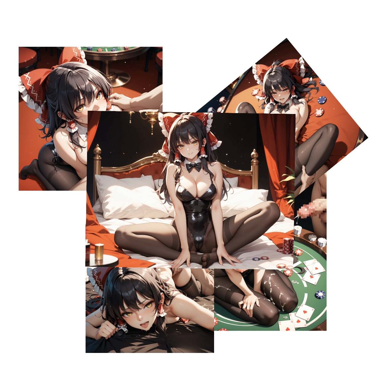 漆黒レオタードの巫女_6