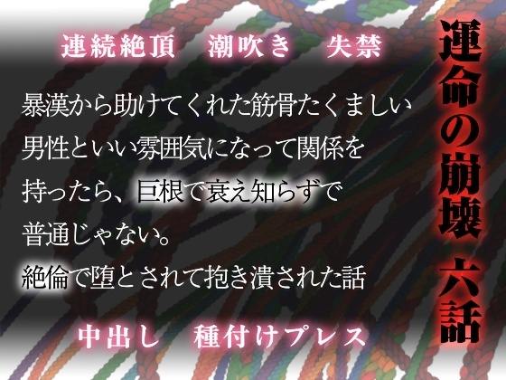 運命の崩壊 六話 ~暴漢から助けてくれた筋骨たくましい男性といい雰囲気になって関係を持ったら、巨根で衰え知らずで普通じゃない。絶倫で堕とされて抱き潰された話~