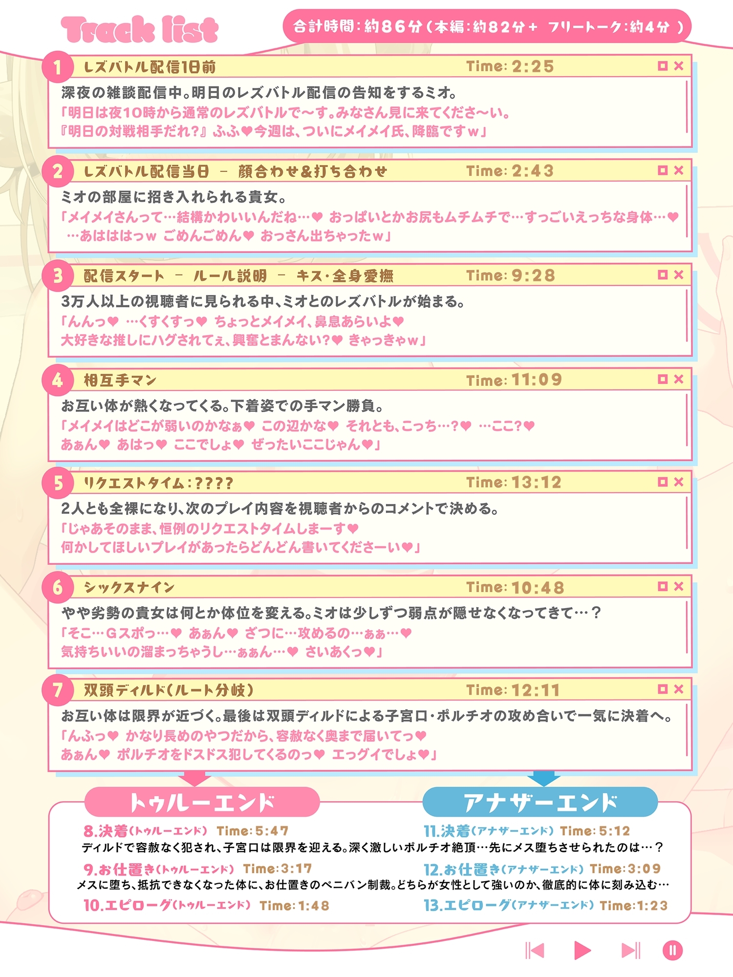 【KU100】ミオのレズバトルちゃんねる! 登録者数100万人超!人気配信者と貴女が生配信で本気のイかせ合いレズえっち勝負! 画像6