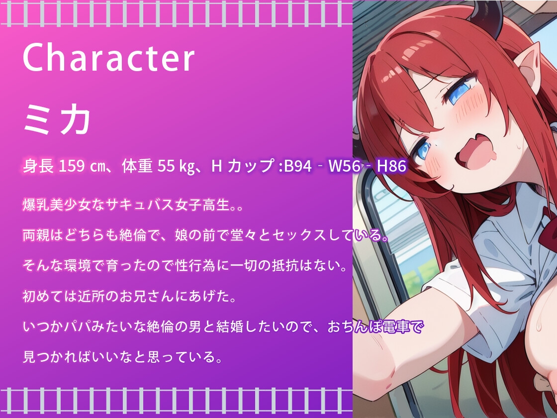 サキュバス女子高生専用おちんぽ電車~爆乳JKと種付け交尾しよ♪~【バイノーラル/痴女/異種姦】 画像2