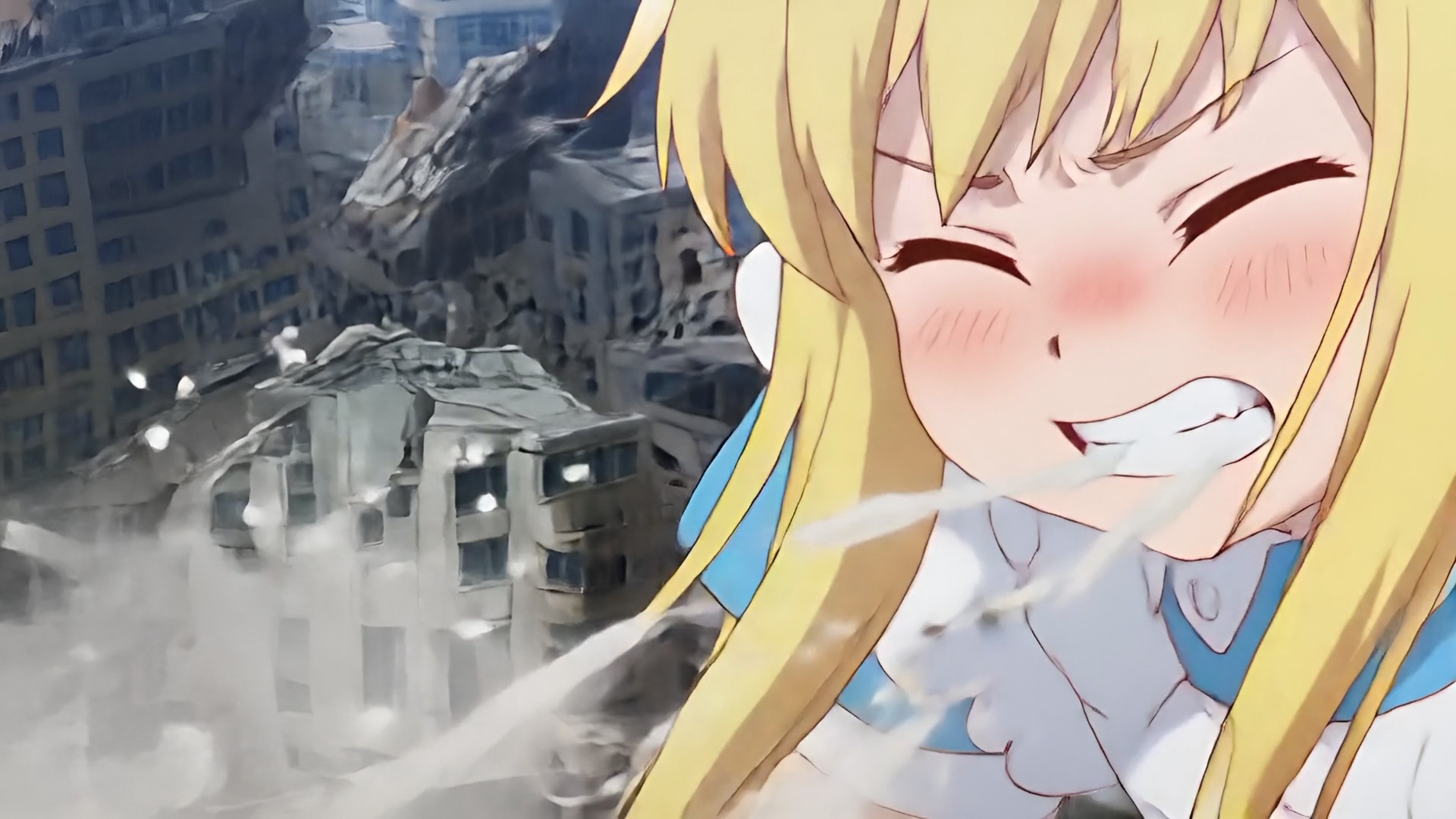 【自信作！】ハイパー巨大娘くしゃみアニメーション！/ Hyper Giantess Sneeze Full Animation! (mp4)_3