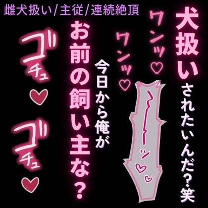 【雌犬扱い/主従/連続絶頂】飼い犬の話をしただけで発情する雌犬に躾をするご主人様