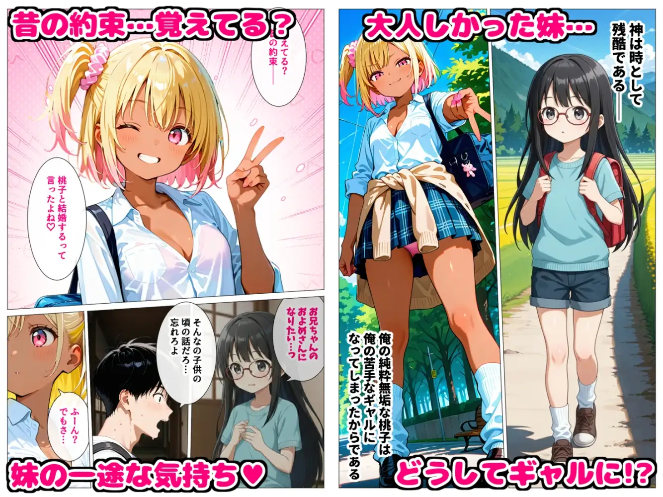 久々に帰省したら清楚だった妹が淫乱ギャル化してて…禁断の兄妹中出しセックスで絶頂する話 サンプル画像 2