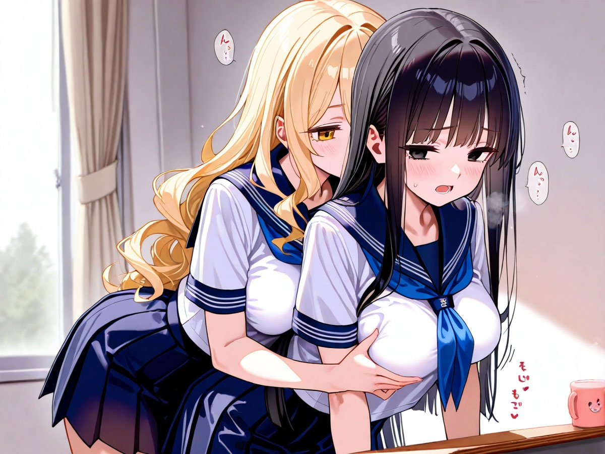 【NTR 百合】初めてできた彼女が俺の幼馴染のギャルに寝取られた！それを見た俺は‥ 画像4