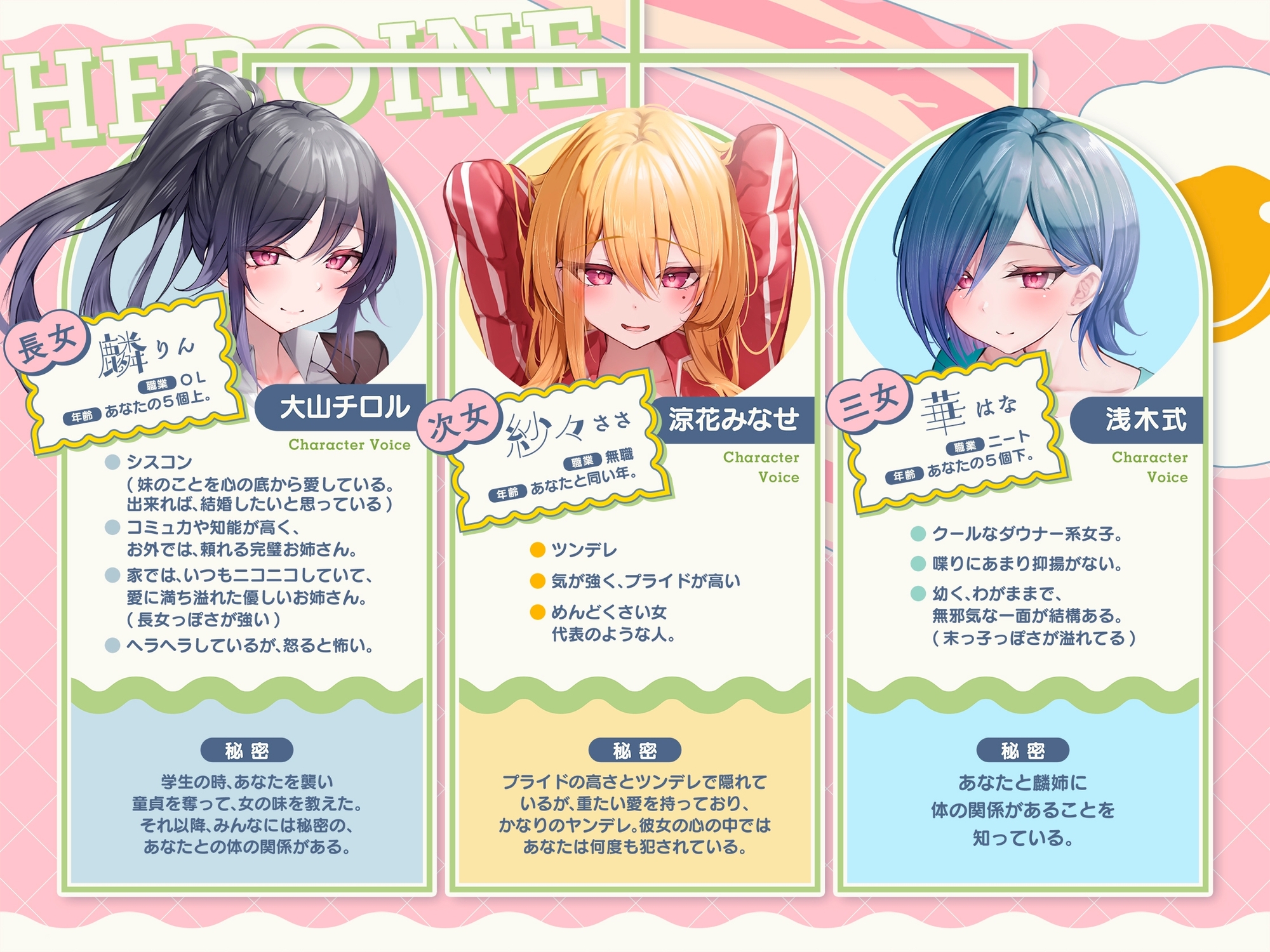 【✅早期購入特典付きっ♡✅】『爆乳三姉妹のエッチ大好きな幼馴染達に求愛されて、金玉空っぽになるまで精液絞り取られるドスケベ交尾性活。~姉妹丼ハーレム~』 画像2