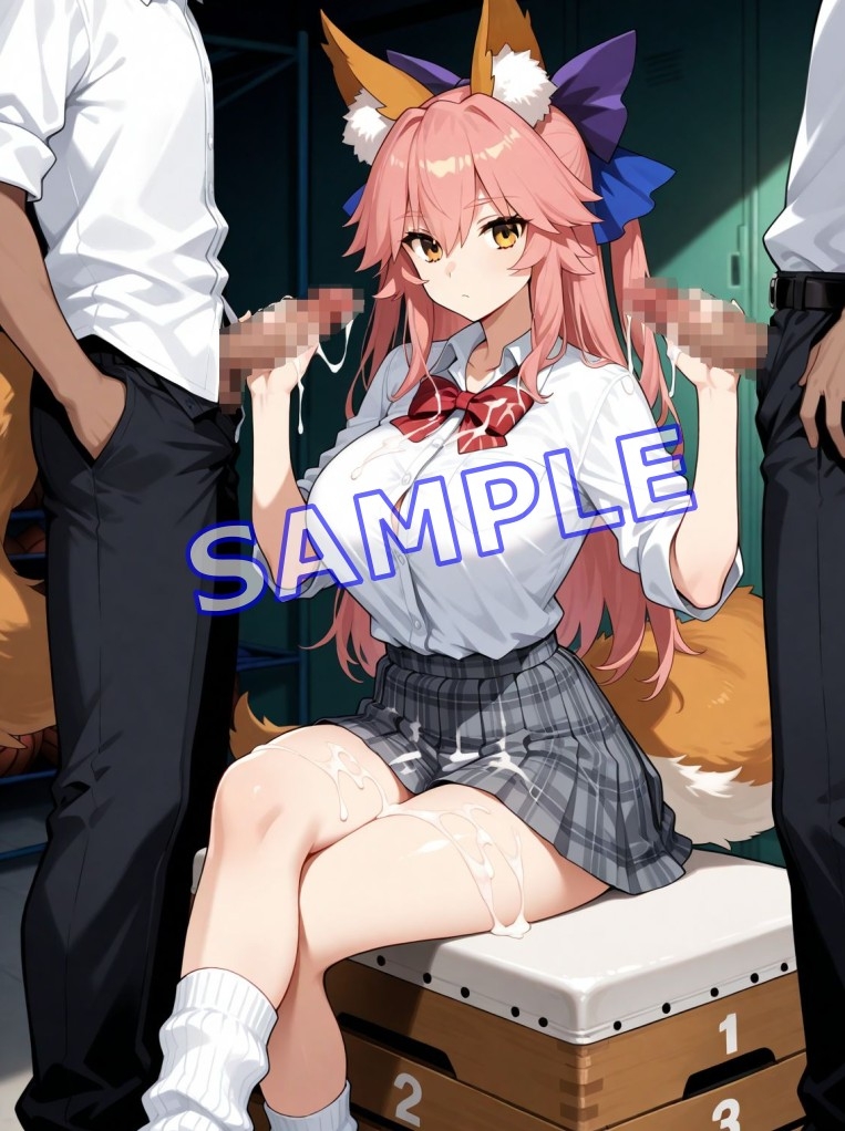 Fa◯e/EXTRAネ◯&玉藻◯前 制服+競泳水着CG集_8