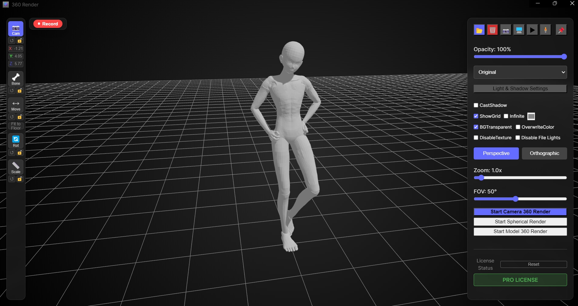 少年立ち姿、および360度レンダリング画像、ファイル数600枚、3Dビューワーソフト同梱