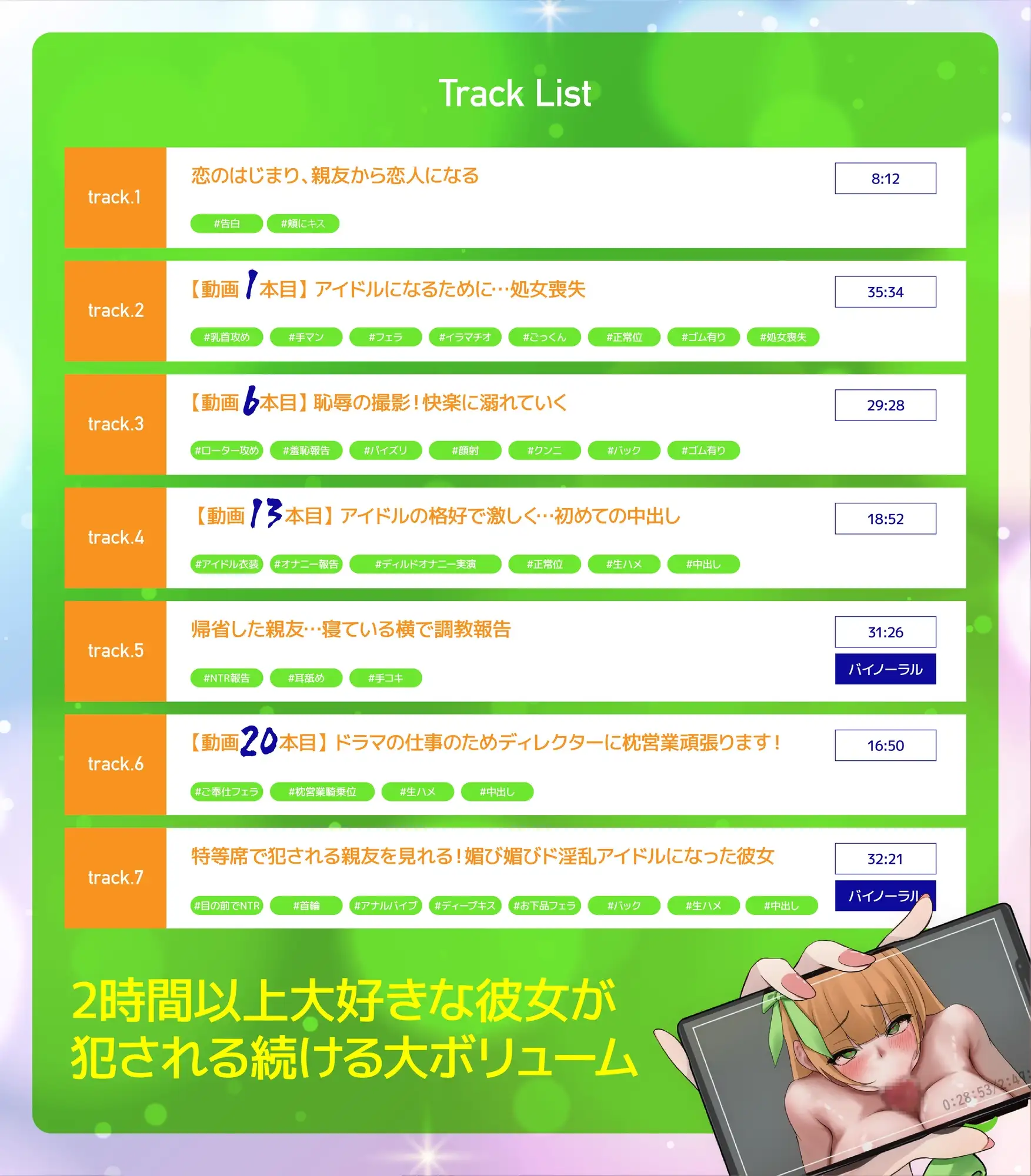 【ドM向けNTR】TS化してアイドルを目指した親友がハマったNTR枕営業（CV:雲八はち） サンプル画像 4