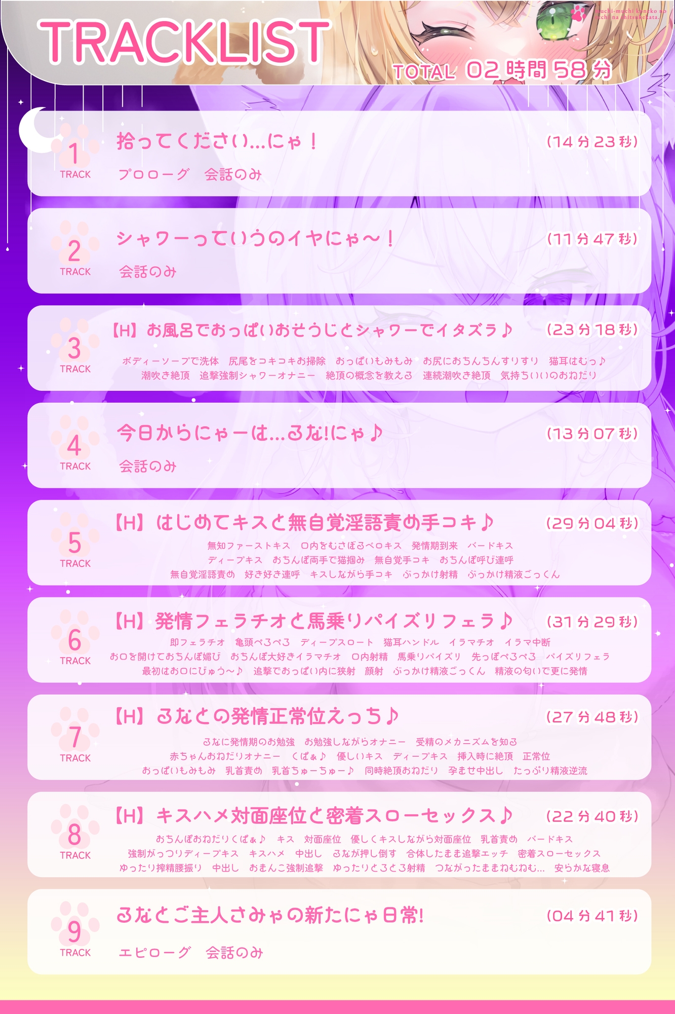 【無知むちシチュえっち♪】むちむちこねこのえっちなしつけ方～赤ちゃんを欲しがるイケない発情こねこに子作り中出し性教育♪～【2時間以上たっぷりにゃんにゃんボイス】 画像5