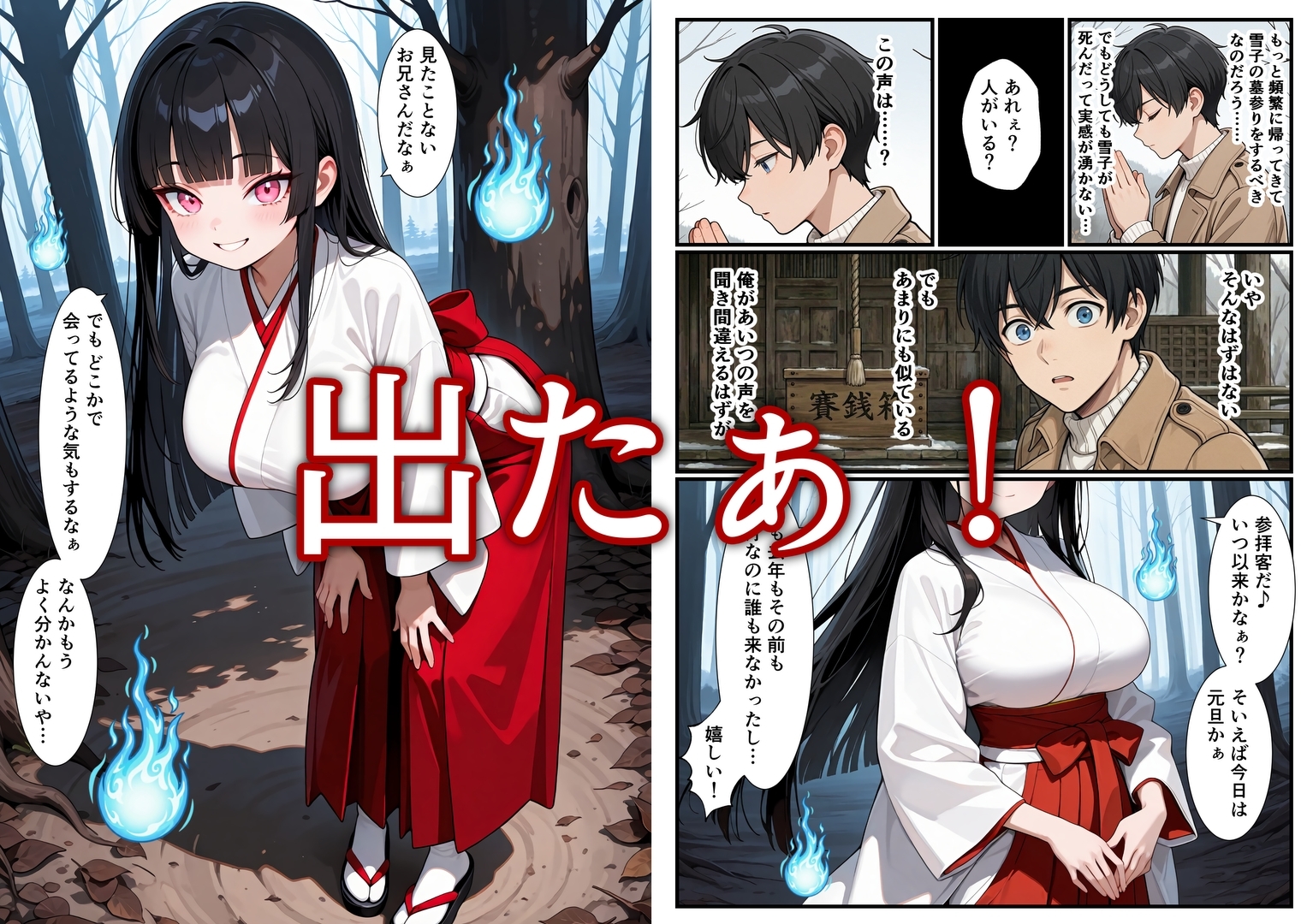 初詣に行ったら死んだ幼なじみの幽霊がいた 童貞を捧げた_3