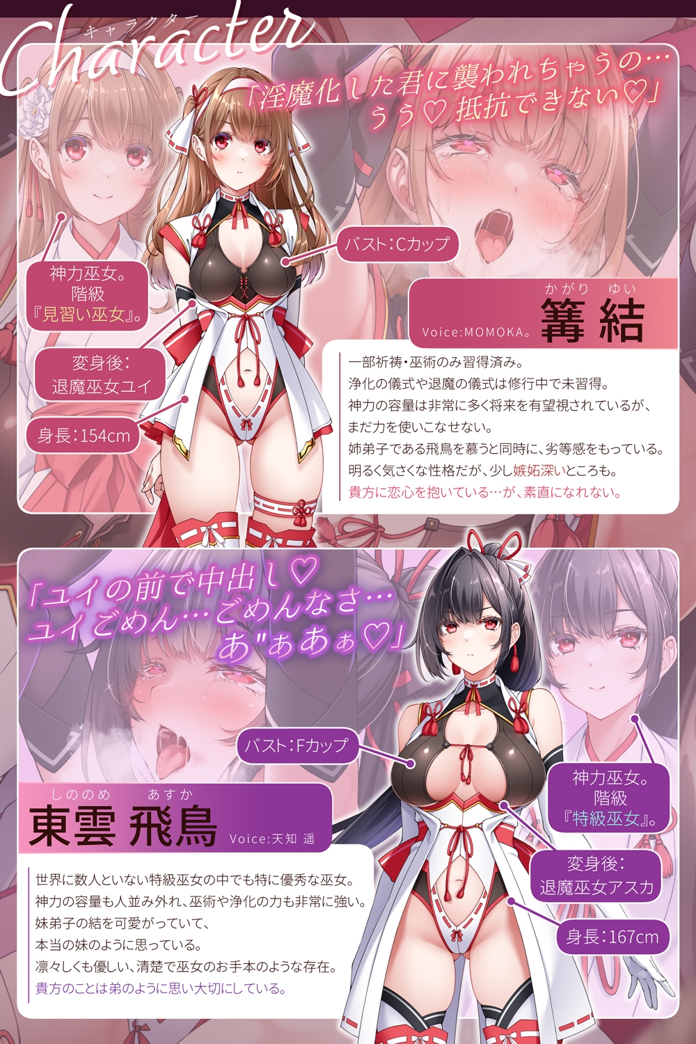 【✅嫉妬姦×快楽堕ち】双堕ち退魔巫女～大好きすぎておまんこ負けちゃう♡快楽♡甘・凌・辱でハーレム連鎖堕ち～ 画像4