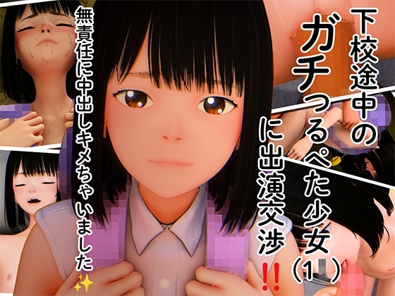 下校途中のガチつるぺた少女(1◯)に出演交渉!!無責任に中出しキメちゃいました☆