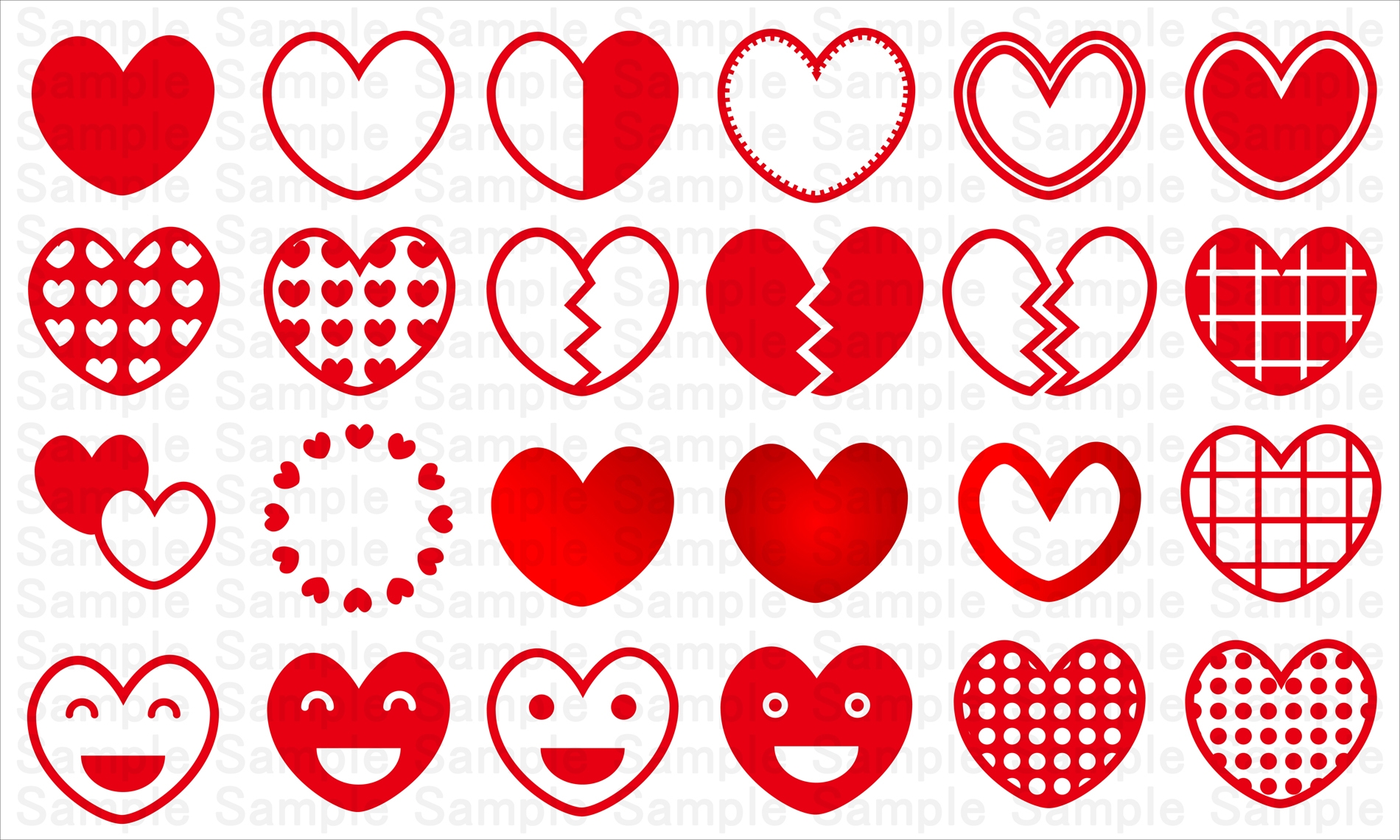 ハートの素材セット