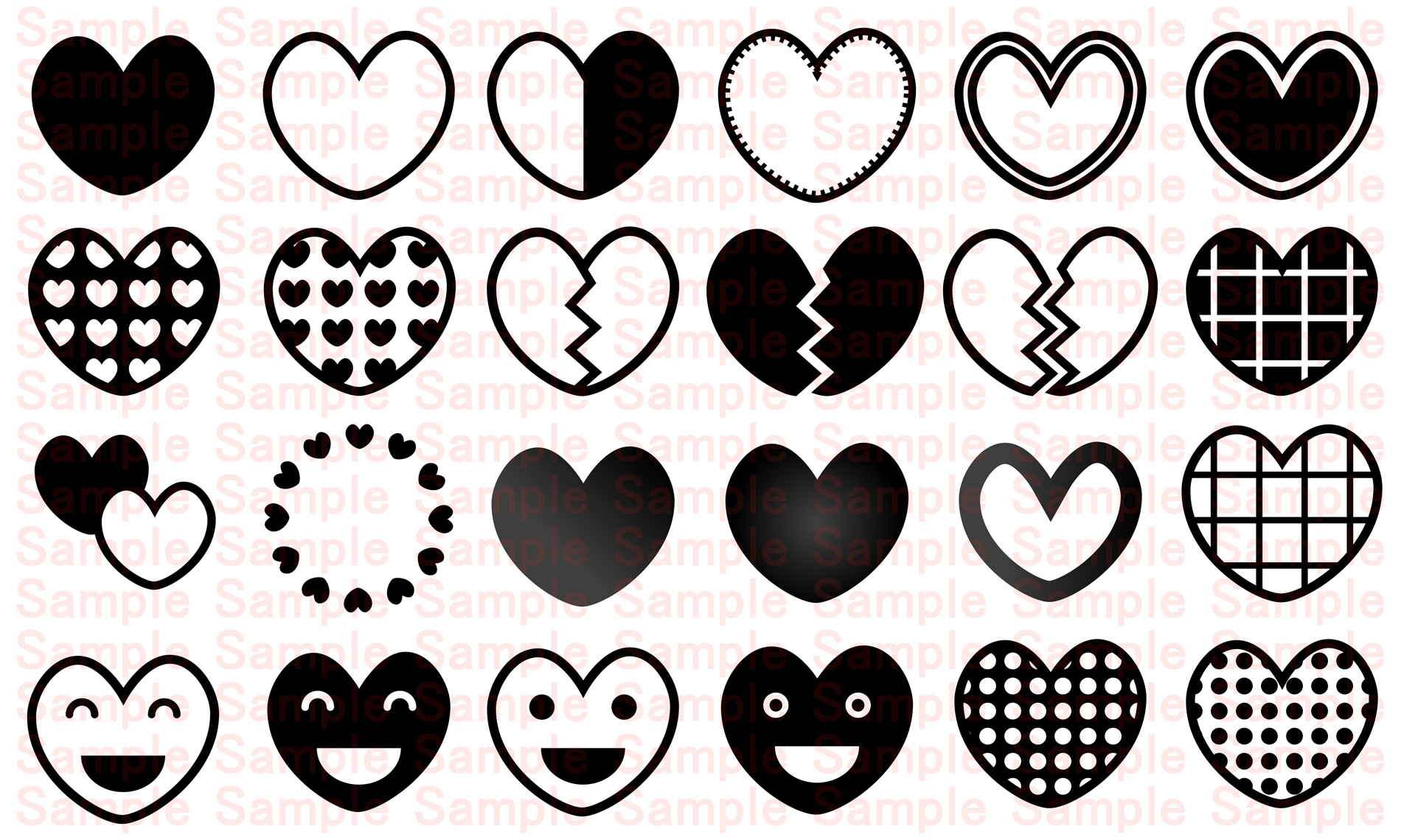 ハートの素材セット