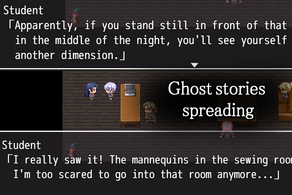 Occult stories in the evening Spreading ghost stories