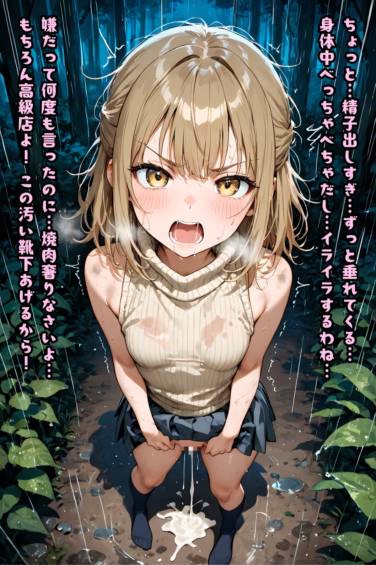 真夜中の屋外で変態プレイに付き合わされた彼女_2