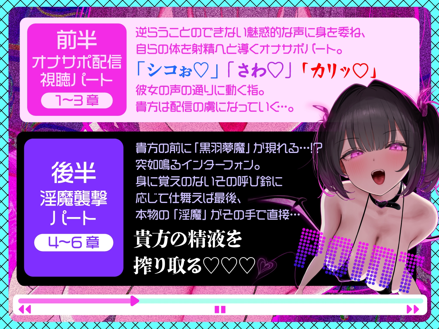 【前半オナサポ+後半逆レ】淫魔のオナサポ配信〜どすけべオナサポ配信を視聴していただけなのに…貴方はサキュバスに自宅凸される！?〜 画像3