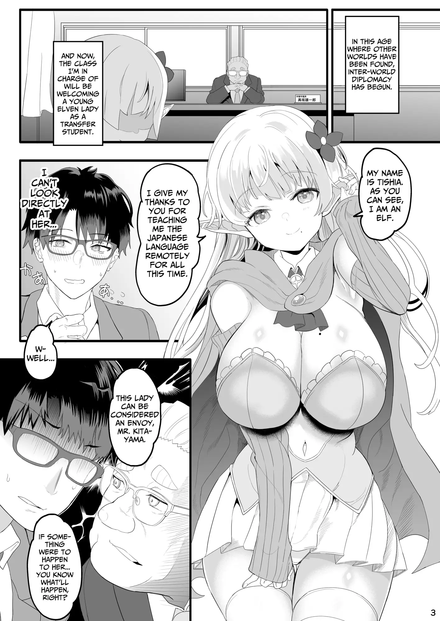 【英語版】完全にギャル堕ちした留学生エルフの指導法 preview