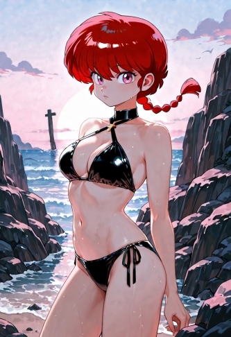 【Nuける万画工房】同人マンガ・AI『女・乱〇の、海辺で大混乱★―ザ・サマ~・シ~・パニック★―『久〇先輩の妻【女】に、されちゃった★』前編』10