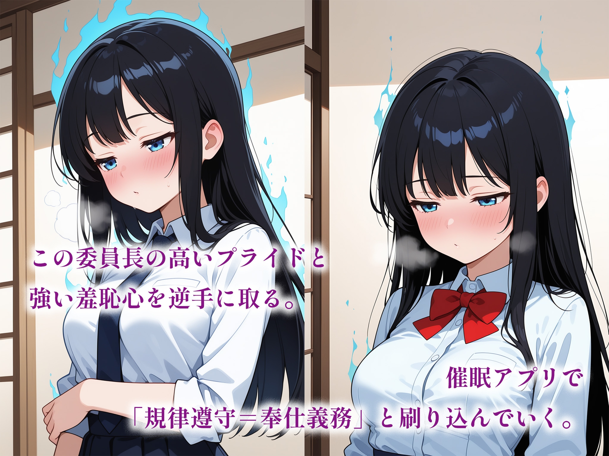 催○アプリで堕ちる優等生風紀委員 ~規律と羞恥が育む奉仕快感堕ち~