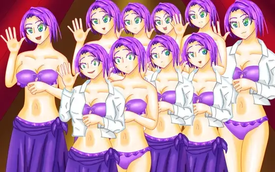 立ち絵素材35表情差分20種全裸衣装差分7つきパレオ水着女の子