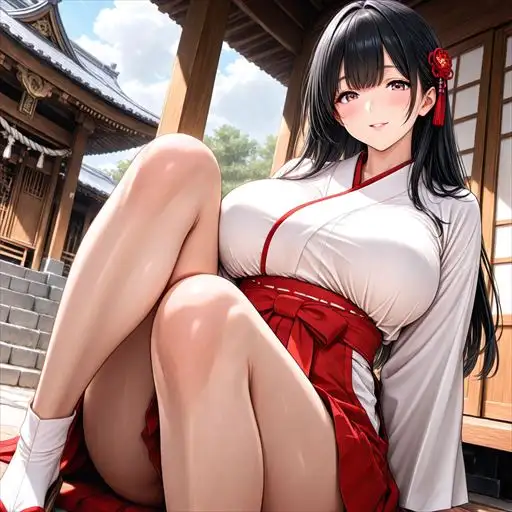 巨乳×巫女 サンプル画像 2