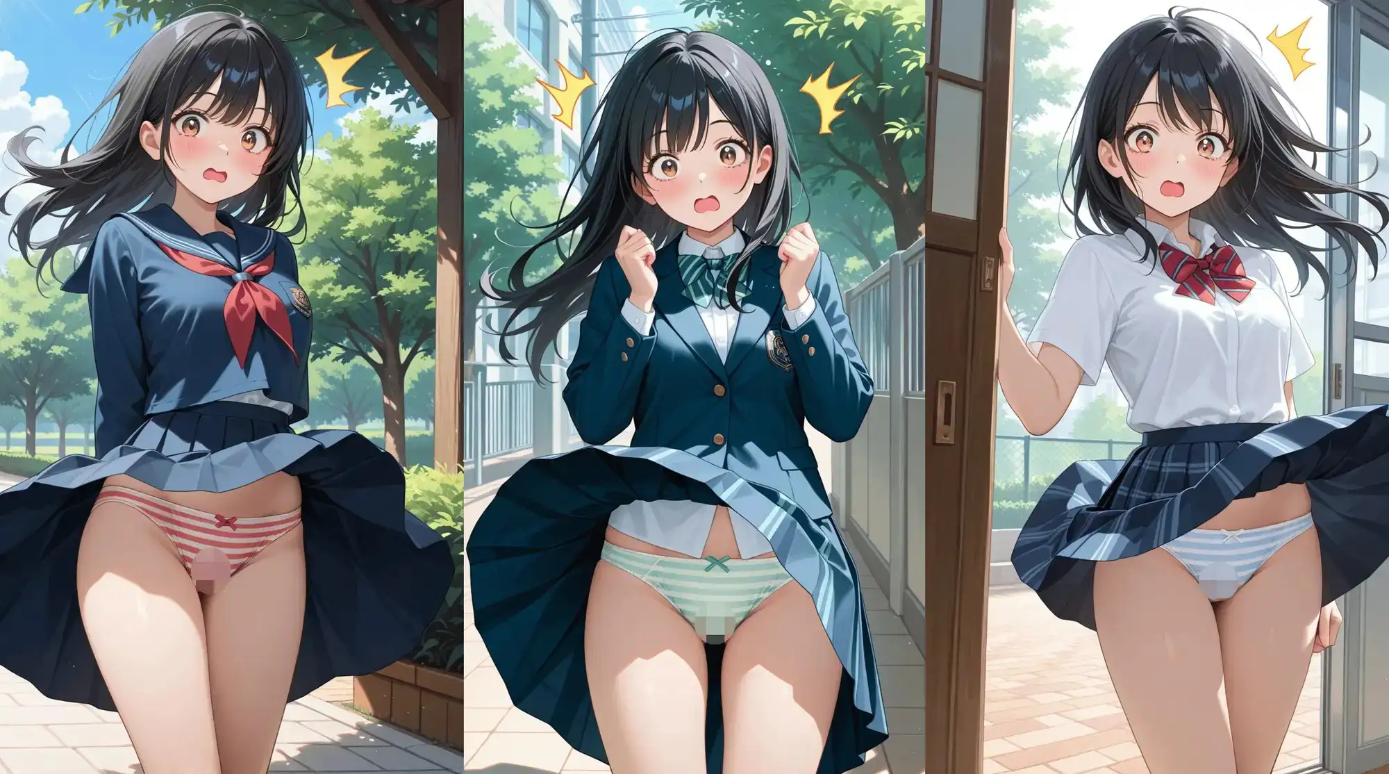 JK・J〇風でパンチラ サンプル画像 9