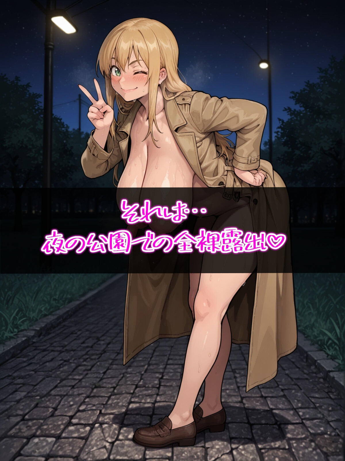 公園で「撮」ろうよっ！巨乳美女たちの秘密の趣味…それは深夜の公園での露出プレイだった！男子便所に侵入した彼女は男たちに見つかってバチボコにお仕置きされるっ！_2